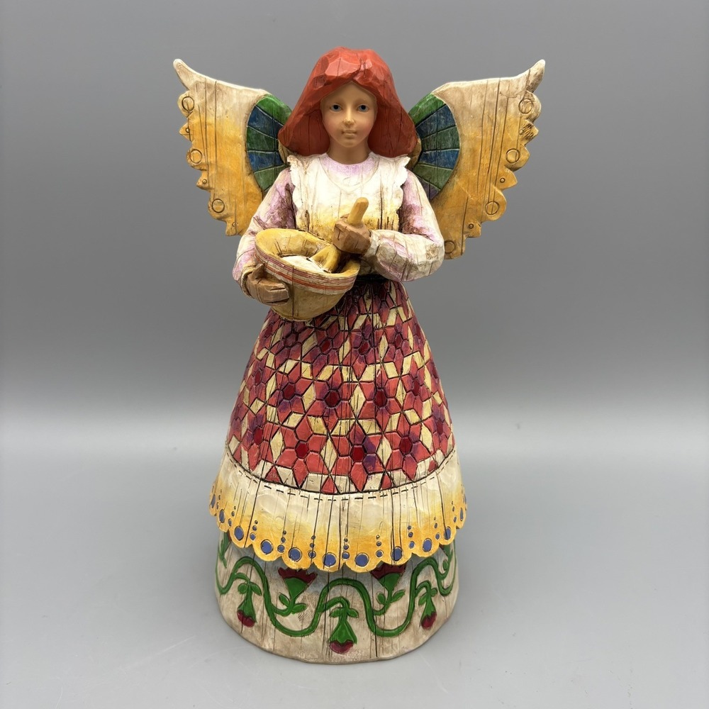 Vintage HEARTWOOD CREEK‎ Jim Shore Angel of Contentment 2002 Wings Mixing Bowl